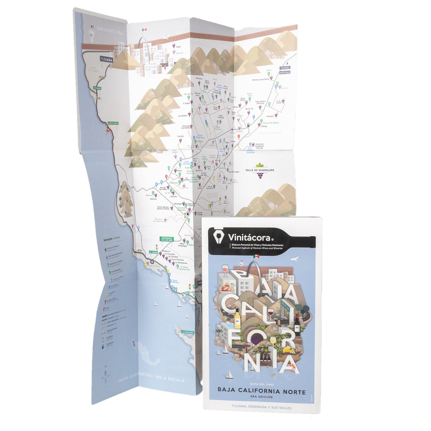 Vinitacora Baja California: Personal logbook of wines and wineries from Mexico - 3rd Edition Map Included